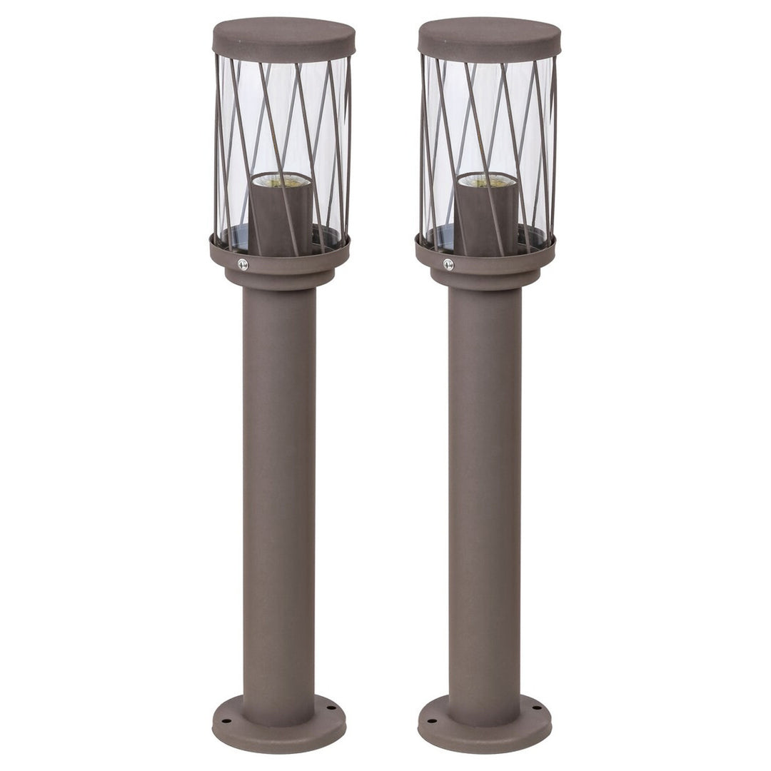 Rabalux Budapest trädgårdsstativlampa, IP44, färg: brun, E27-gänga, max 40 W, 8889, 2 stycken