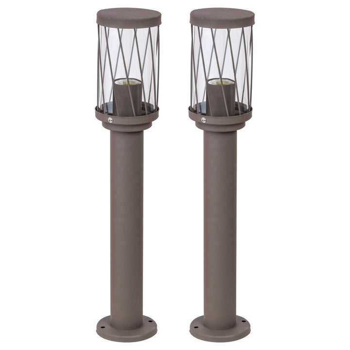 Rabalux Budapest trädgårdsstativlampa, IP44, färg: brun, E27-gänga, max 40 W, 8889, 2 stycken