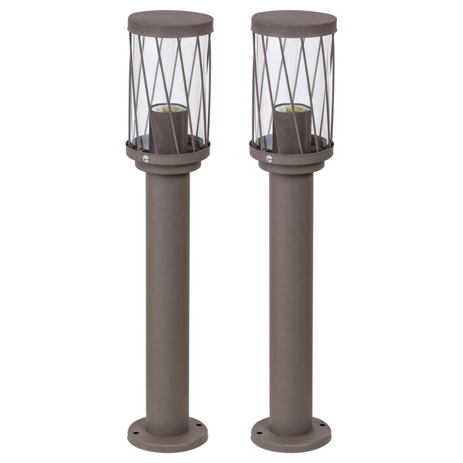 Rabalux Budapest trädgårdsstativlampa, IP44, färg: brun, E27-gänga, max 40 W, 8889, 2 stycken