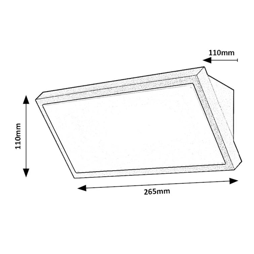 Rabalux Rapla2 LED-lampa 18 W, svart, IP65, energiklass F, justerbar ljusfärg 2700, 4000, 6500 K, 77150, 2 stycken