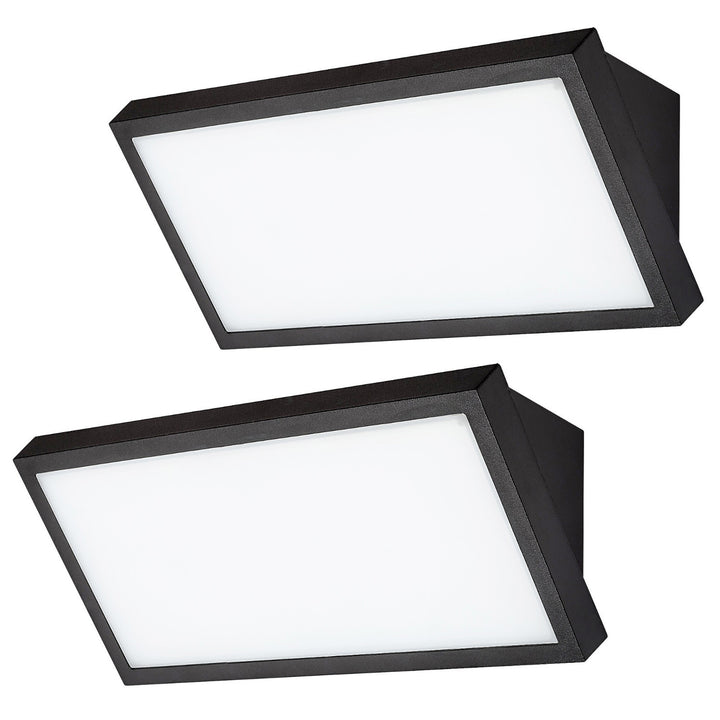 Rabalux Rapla2 LED-lampa 18 W, svart, IP65, energiklass F, justerbar ljusfärg 2700, 4000, 6500 K, 77150, 2 stycken