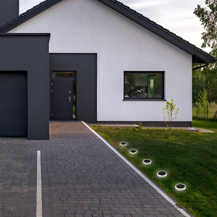 Trillo LED-solcellslampa 0,3 W, skymningssensor, transparent, IP65, K 4000, 77175, 2 stycken