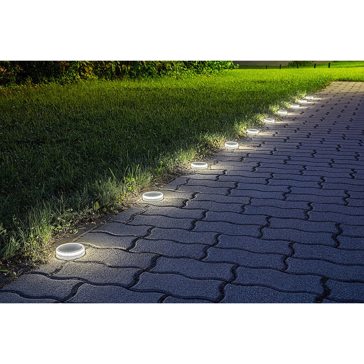 Trillo LED-solcellslampa 0,3 W, skymningssensor, transparent, IP65, K 4000, 77175, 2 stycken