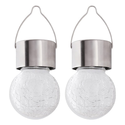 Rabalux Yola solcellslampa, 1 lm, IP44, färg: satinkrom, LED 0,06 W, 7850, 2 stycken