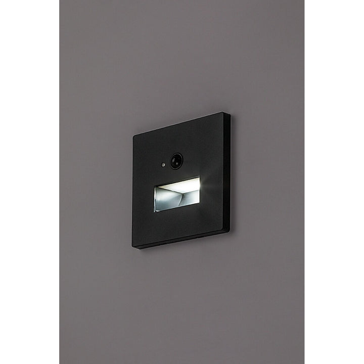 Lunca LED-lampa 1 W IP20 svart 3000, 4500, 6500 K rörelsesensor, ljussensor, 77197, 2 stycken