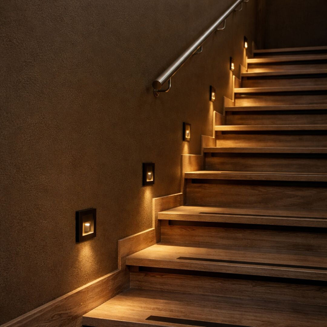 Lunca LED-lampa 1 W IP20 svart 3000, 4500, 6500 K rörelsesensor, ljussensor, 77197, 2 stycken