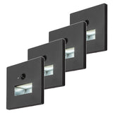 Lunca LED-lampa 1 W IP20 svart 3000, 4500, 6500 K rörelsesensor, ljussensor, 77197, 4 stycken
