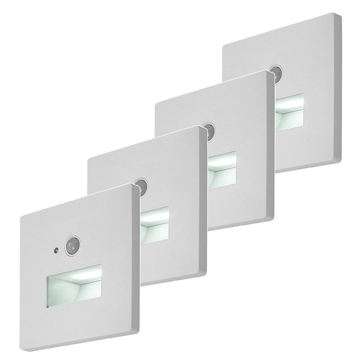 Lunca LED-lampa 1 W IP20 vit 3000, 4500, 6500 K rörelsesensor, ljussensor, 77198, 4 stycken