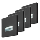 Lunca LED-lampa 1 W, IP20, svart, justerbar ljusfärg 3000, 4500, 6500 K, 77195, 4 stycken