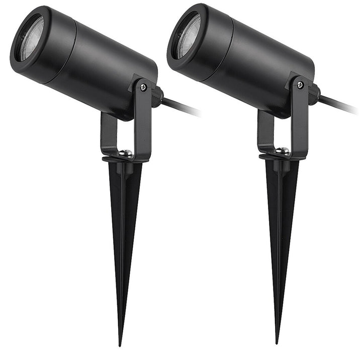 Rabalux Krobia marklampa, IP65, svart, GU10-gänga, max 4 W, 7814, 2 stycken