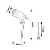Rabalux Krobia marklampa, IP65, svart, GU10-gänga, max 4 W, 7814, 4 stycken