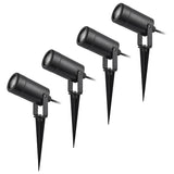Rabalux Krobia marklampa, IP65, svart, GU10-gänga, max 4 W, 7814, 4 stycken