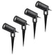 Rabalux Krobia marklampa, IP65, svart, GU10-gänga, max 4 W, 7814, 4 stycken