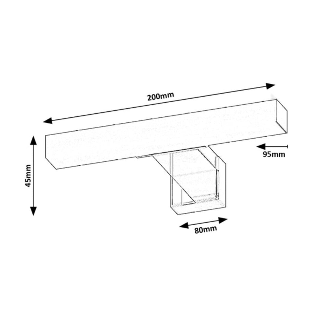 Badrumslampa Rabalux Oliro LED 4 W, svart, IP44, 4000 K, 75050