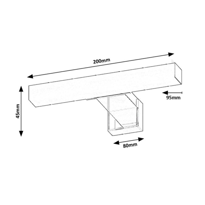 Badrumslampa Rabalux Oliro LED 4 W, svart, IP44, 4000 K, 75050
