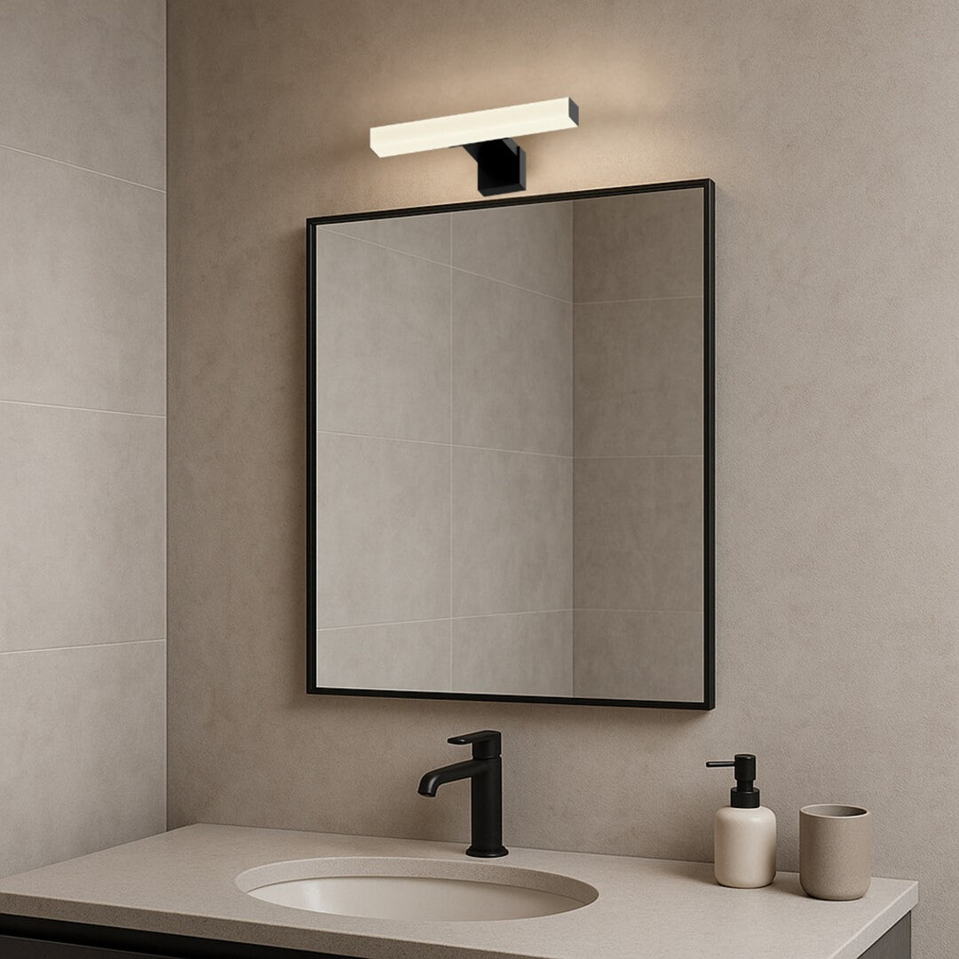 Badrumslampa Rabalux Oliro LED 4 W, svart, IP44, 4000 K, 75050