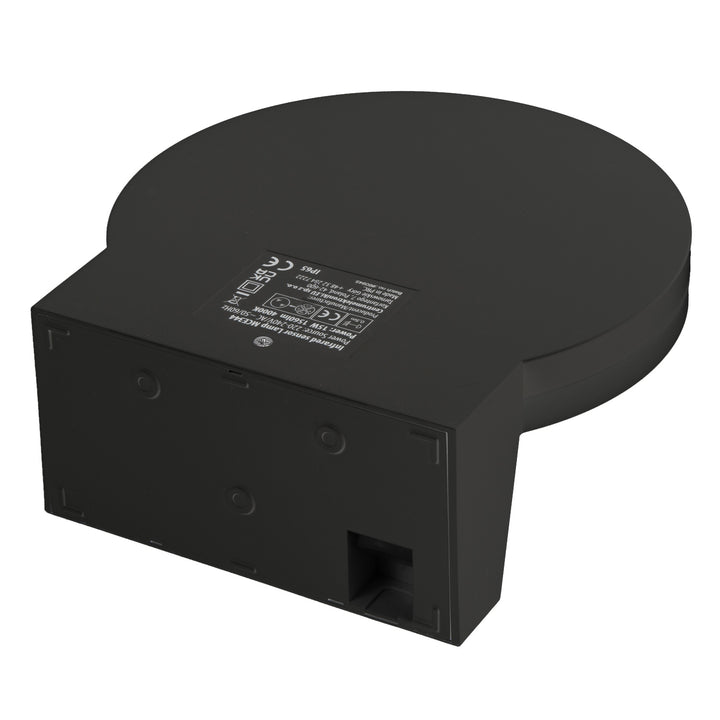 Maclean LED-lampa med rörelsesensor, PIR-sensor, svart, 15 W, IP65, 1560 lm, neutralvit färg (4000 K) MCE344 B, 2 st