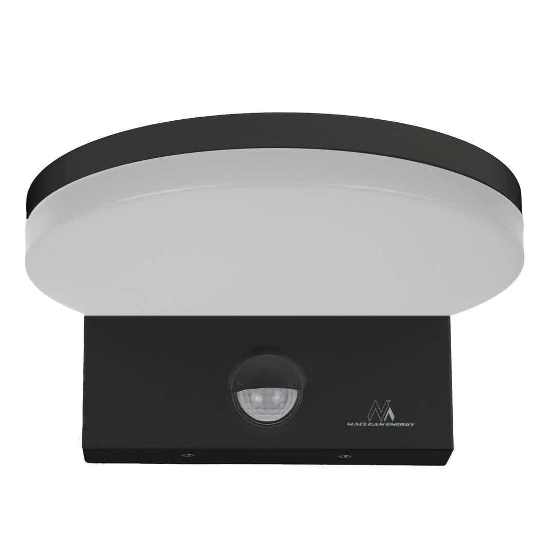 Maclean LED-lampa med rörelsesensor, PIR-sensor, svart, 15 W, IP65, 1560 lm, neutralvit färg (4000 K) MCE344 B, 2 st