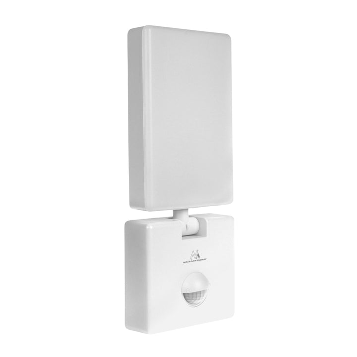 Maclean LED-lampa med rörelsesensor, PIR-sensor, vit, 10 W, IP65, 800 lm, neutralvit färg (4000 K) MCE516 W, 2 st