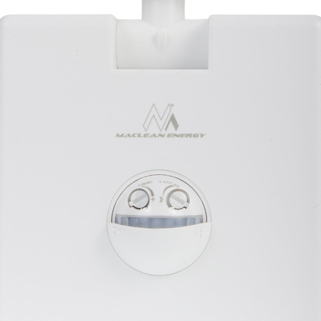 Maclean LED-lampa med rörelsesensor, PIR-sensor, vit, 10 W, IP65, 800 lm, neutralvit färg (4000 K) MCE516 W, 2 st