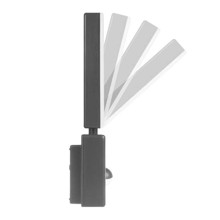 Maclean LED-lampa med rörelsesensor, PIR-sensor, grå, 10 W, IP65, 800 lm, neutralvit färg (4000 K) MCE516 GR, 2 stycken