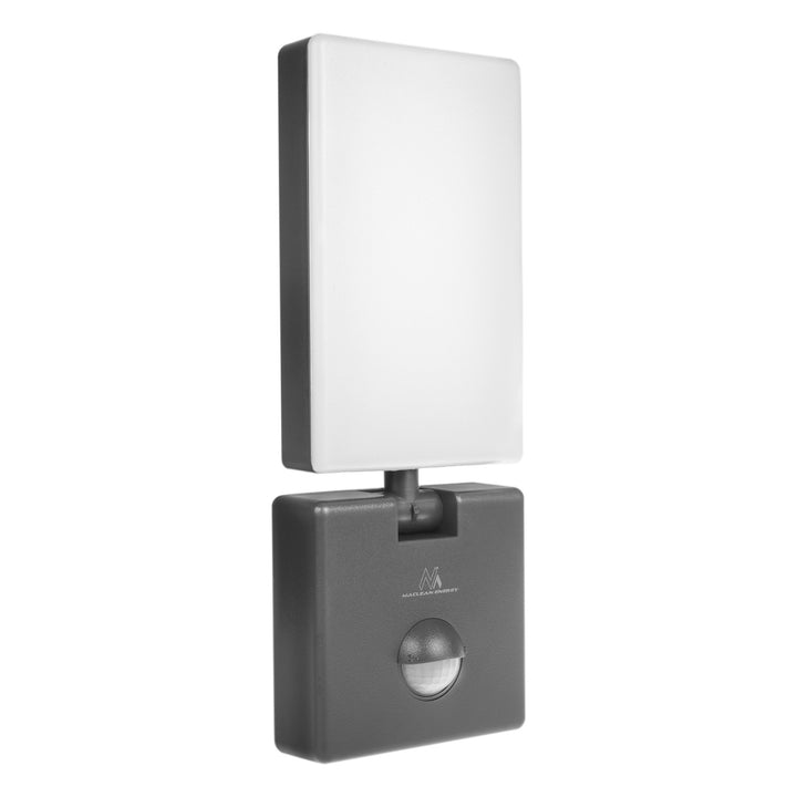 Maclean LED-lampa med rörelsesensor, PIR-sensor, grå, 10 W, IP65, 800 lm, neutralvit färg (4000 K) MCE516 GR, 2 stycken