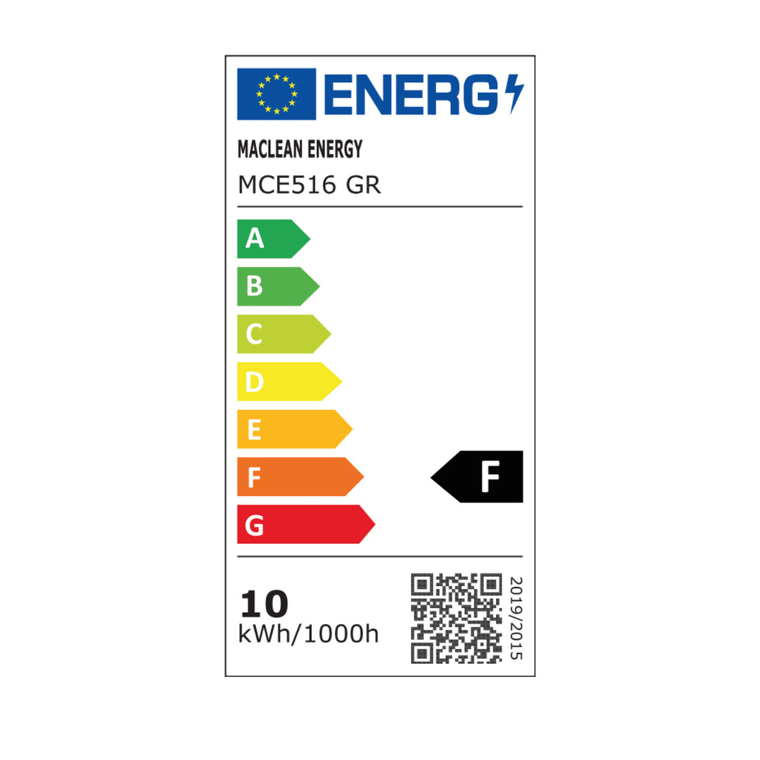 Maclean LED-lampa med rörelsesensor, PIR-sensor, grå, 10 W, IP65, 800 lm, neutralvit färg (4000 K) MCE516 GR, 2 stycken