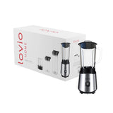 LOVIO LVJBL001 mixer med behållare, effekt 500 W, glasbehållare på 600 ml, 3 flaskor