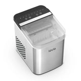 Lovio Crystal Ice Plus ismaskin för hemmabruk, i stål, silverfärgad, snabb isproduktion