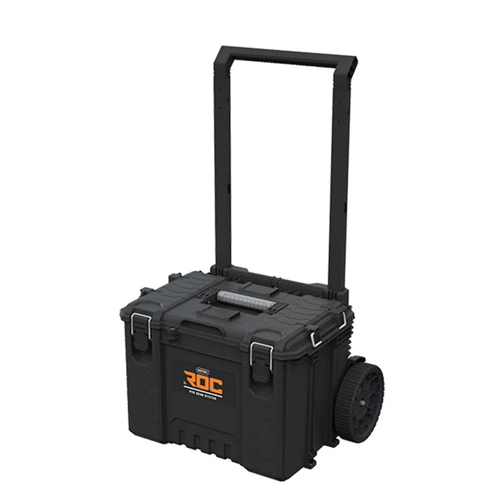 Set med 3 verktygslådor Keter ROC Pro Gear 2.0, total volym 110 liter, skyddsklass IP65, avtagbart teleskophandtag, kan låsas med hänglås, 256982