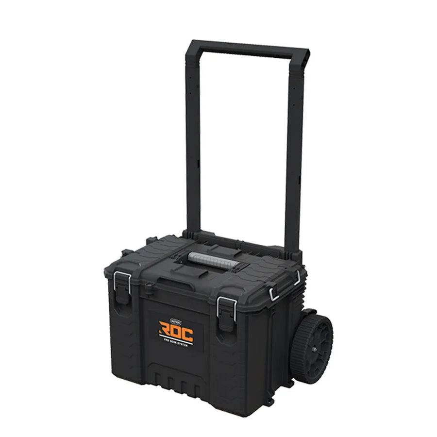 Set med 3 verktygslådor Keter ROC Pro Gear 2.0, total volym 110 liter, skyddsklass IP65, avtagbart teleskophandtag, kan låsas med hänglås, 256982