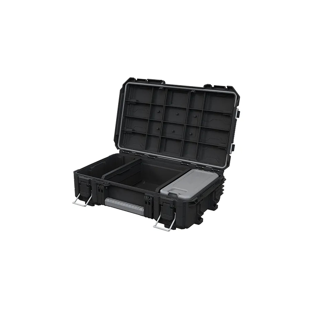 Set med 3 verktygslådor Keter ROC Pro Gear 2.0, total volym 110 liter, skyddsklass IP65, avtagbart teleskophandtag, kan låsas med hänglås, 256982