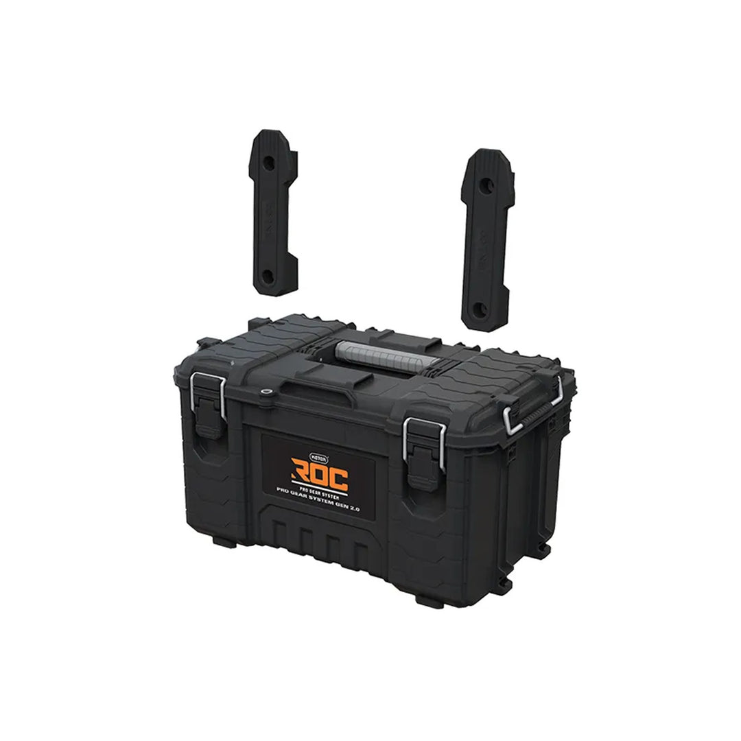 Set med 3 verktygslådor Keter ROC Pro Gear 2.0, total volym 110 liter, skyddsklass IP65, avtagbart teleskophandtag, kan låsas med hänglås, 256982