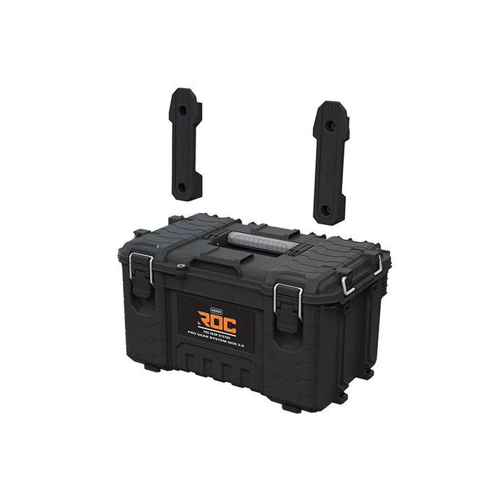 Set med 3 verktygslådor Keter ROC Pro Gear 2.0, total volym 110 liter, skyddsklass IP65, avtagbart teleskophandtag, kan låsas med hänglås, 256982