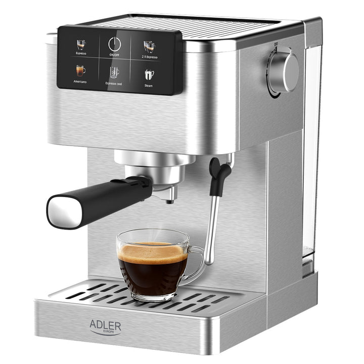 Kaffemaskin, 20 bar, Thermoblock, mjölkskummare, 5-i-1, Adler AD 4390