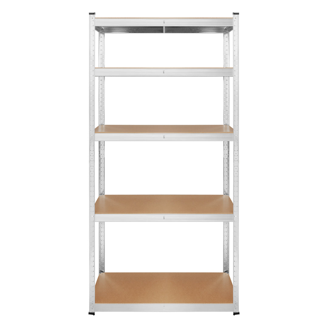 Lagerhylla i metall, 5 hyllplan, maximal belastning upp till 750 kg, 180x90x40, silverfärgad Rebel