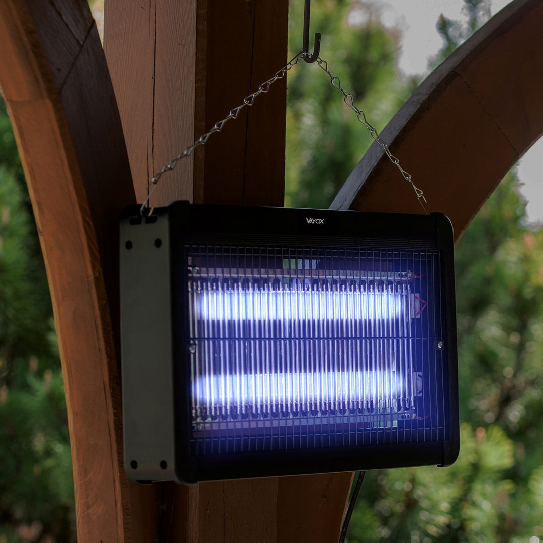 Insektslampa mot myggor, flugor och nattfjärilar, elektrisk fälla, UV, 20 W, Vayox