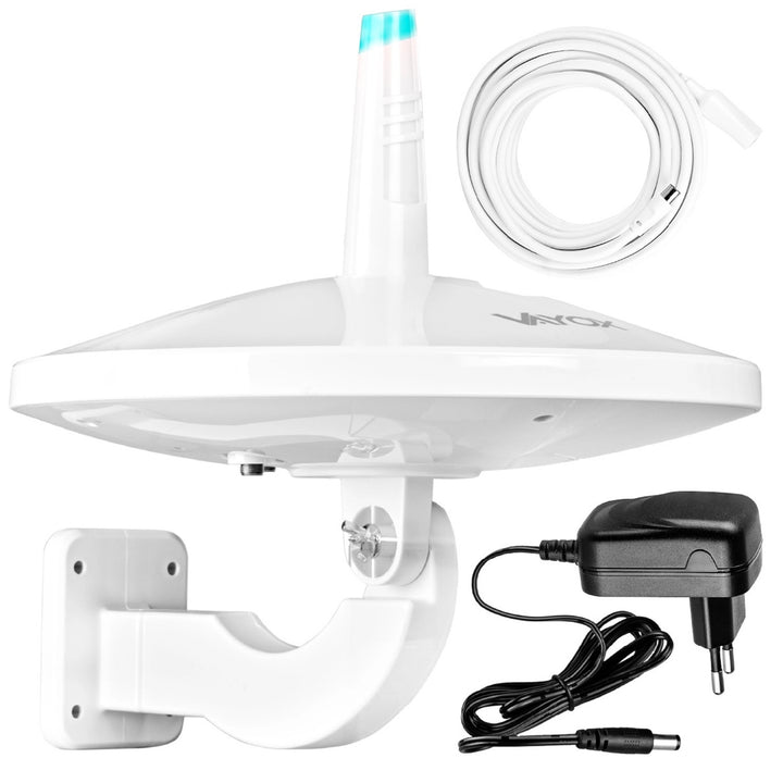 DVB-T/T2 Digital720 Combo-antenn med rundstrålande mönster, vit, VA0066, Vayox