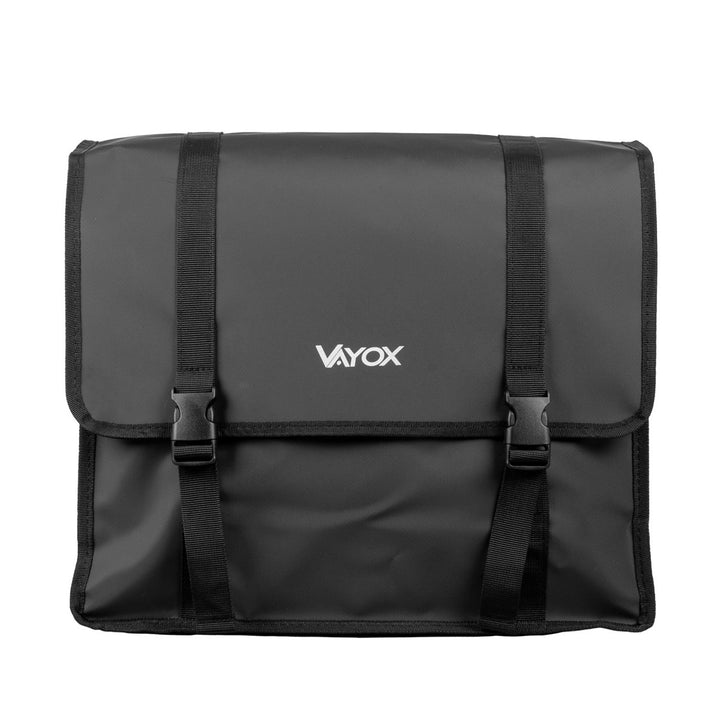 Dubbel cykelväska i PVC för pakethållare med handtag, svart, 40 liter, VA0446, Vayox