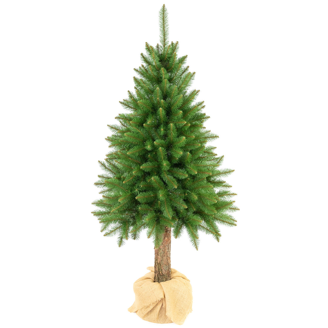 Premium-julgran av gran på stam, 200 cm, tät och naturtrogen, Damich