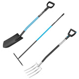 Plantskovel / dräneringsspade CELLPRO + Gaffel ENERGO + Universell metallräfsa CELLPRO, Cellfast