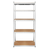 Lagerhylla i metall, 5 hyllplan, maximal belastning upp till 750 kg, 180x90x40, silverfärgad Rebel, 2 stycken
