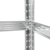 Lagerhylla i metall, 5 hyllplan, maximal belastning upp till 750 kg, 180x90x40, silverfärgad Rebel, 2 stycken
