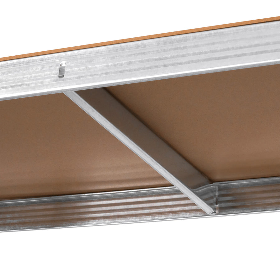 Lagerhylla i metall, 5 hyllplan, maximal belastning upp till 750 kg, 180x90x40, silverfärgad Rebel, 2 stycken