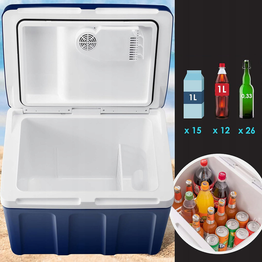 Blow-kylbox för bil, med hjul, volym 42 l, uppvärmningsläge, spänning DC 12 V och AC 100–240 V, 44–210