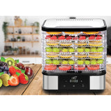 Tork för svamp, grönsaker, frukt och kött, LTC, av metall, 7 brickor, med display, pekskärm, effekt 380 W, temperaturhållningsfunktion, LXSR004