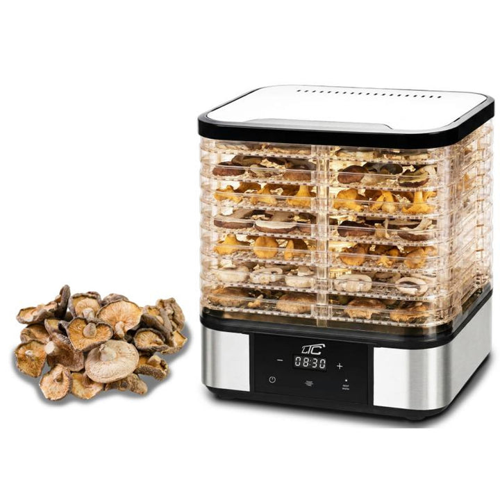 Tork för svamp, grönsaker, frukt och kött, LTC, av metall, 7 brickor, med display, pekskärm, effekt 380 W, temperaturhållningsfunktion, LXSR004