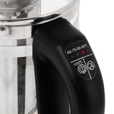 Glasvattenkokare 1,5 l med tefilter och temperaturreglering, 2200 W, LED, 60–100 °C, Adler AD 1299, svart