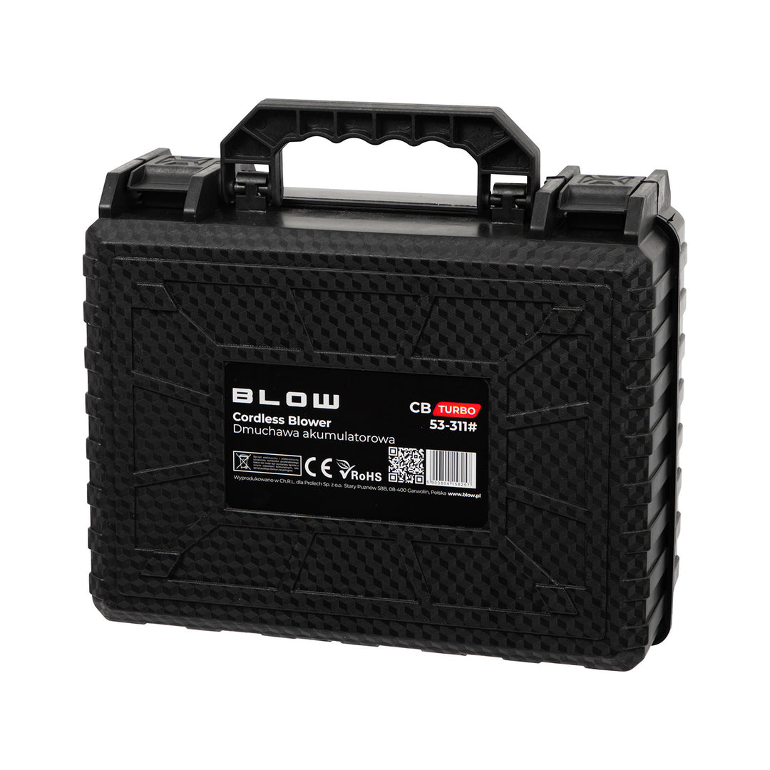 Batteridriven blåsmaskin BLOW 21V CB TURBO, 130 000 varv, 2,4 Ah, väska