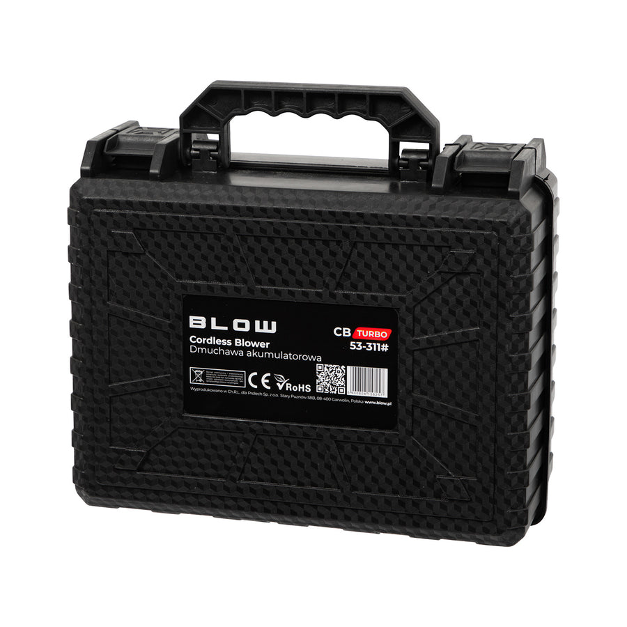 Batteridriven blåsmaskin BLOW 21V CB TURBO, 130 000 varv, 2,4 Ah, väska